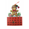 Adventi naptár fém 25*35cm mézivel piros