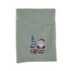 Ajándéktasak textil 15*20cm mikulással szürke