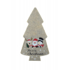 Alátét filc Merry Christmas 13*24.5cm szürke