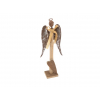 Angyal fa/fém 13X11X66CM talpas barna