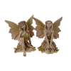 Figura angyal poly 14*13*17cm ülő 2féle barna