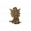 Figura angyal poly 14*13*17cm ülő barna