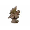 Figura angyal poly 15*12*21cm gombán fekvő barna