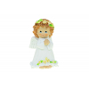 Figura angyal poly 8,5cm imátkozó fehér