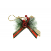 Csengő fém masnival 20*15*4cm piros