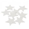 Csillag fa LV 5cm S/8 fehér glitter