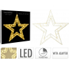Csillag fém LEDes 38X38CMX6CM meleg fehér