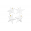 Csillag glitteres műa. 11cm s/4 fehér