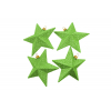 Csillag glitteres műa. 11cm s/4 v.zöld