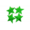 Csillag glitteres műa. 11cm s/4 zöld