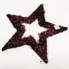 Csillag inda flitteres 50 cm fekete-pink