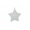 Csillag poly 8*7,5cm akasztós fehér