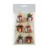 Csipesz ajándék fa 4cm s/6 fehér/piros