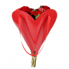 Csokortartó szív alakú 35*33cm piros