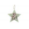 Dekor csillag fém 11.5*11cm zöld
