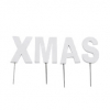 Dekor fa 5cm Xmas fehér