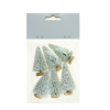 Dekor fenyő 6cm s/6 havas zöld