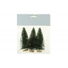 Dekor fenyő 9.5cm s/3 glitteres sötét zöld