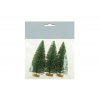 Dekor fenyő 9.5cm s/3 glitteres zöld