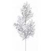 Dekor fenyő ág bogyókkal 71cm fehér
