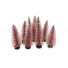 Dekor fenyő  pink havas 10cm s/10