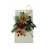 Dekor függő karácsonyi 12*23cm piros