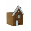 Dekor ház filc 14cm barna
