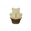 Figura maci gipsz 7 cm muffin papírban krém