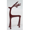 Dekor szarvas aluminium 14*13*25cm piros