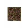 Dekor virág poly 12*1.2*12cm s/4 barna