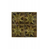 Dekor virág poly 12*1.2*12cm s/4 arany