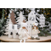 Dekoráció fa fenyők 46*43,5cm Christmas akasztós fehér-barna