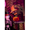 Dekoráció fa halloweeni macskás 23*6*45,5cm fekete