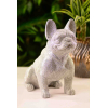 Dekoráció francia bulldog poly 30*31cm ezüst