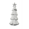 Dekoráció karácsonyfa műanyag 6,7*6,7*16,5cm fehér glitteres