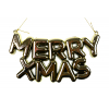Dekoráció lufi Merry Xmas 1.5x20x10cm arany