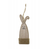 Figura nyúl akasztós fa 10*4.5*0.9CM  barna
