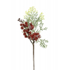Dekorág vesszős/bogyós 31CM szürke/piros