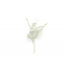 Dísz balerina akril 9.5x12x1.1cm akasztós fehér