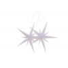 Dísz csillag akril 2/S,10cm akasztós fehér