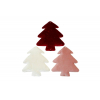 Dísz karácsonyi fenyő forma plüss 9cm s/12 három szín mix