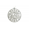 Dísz kör fa Merry Ch. 22*11*0.5CM hópelyhes akasztós fehér