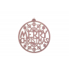 Dísz kör fa Merry Ch. 22*11*0.5CM hópelyhes akasztós rózsaszín