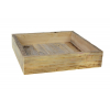 Doboz fa darabolt 35*35*7cm natúr