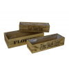 Doboz fa FLOWERS A:45X18XH11 B:41X14XH10 C:37X10XH9 s/3 barna