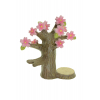 Figura poly fa 10,5cm virágos rózsaszín