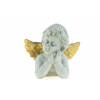 Figura Angyal cement 8x4.5x7cm szürke/arany