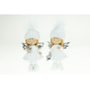 Figura angyal poly 10,5cm szívvel 2féle fehér