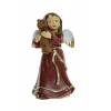 Figura angyal poly 13cm barna