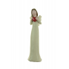 Figura angyal poly 18,5cm krém